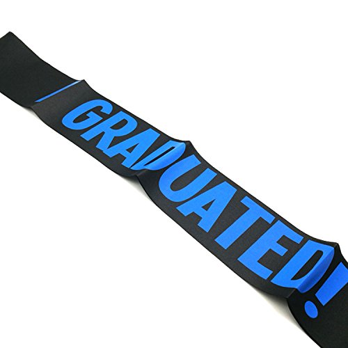 Faixa de formatura para homens e mulheres FunPa Party Sash Creative I Graduated Sign, Azul, One Size