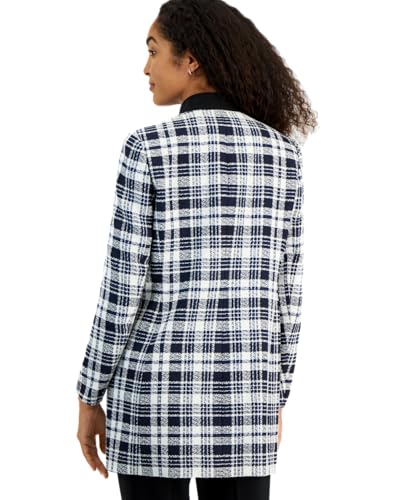 Kasper Women's Plaid Kissing Star Neck Topper W Combo3