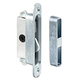 Prime-Line E 2079 Sliding Door Lock and Keeper Set, 3-7/8 in. Hole Centers, Anti-Lift Protection, Pack of 1
