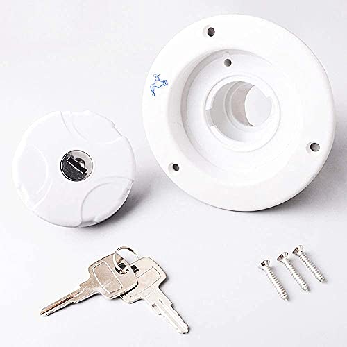 Iztor Fresh Water Gravity Lnlet Hatch Filler Cap For Rv Tanks Caravan Camping Trailer Motorhomes Parts (White) #TOP1