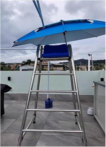Échelle de sécurité pour piscine avec parapluie, tabouret haut, siège d'arbitre pour parc aquatique, lac, terrasse