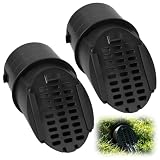 Calvana 2 Pack 4 Inch Slope Drainage Grate Cover, Yard Drain Emitter Alternative to Pop-Up Drain, Fits 4' SCH 40 SDR 35 Corrugated Pipe, Downspout & Sump Pump Discharge Drain Outlet, Black