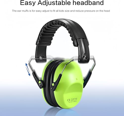 YingErTool Ear Defenders Children 3-16 Years, SNR 27dB Noise Cancelling Headphones for Kids (Green) - Image 3