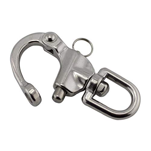 Schäkel mit Drehgelenk für Boote Rigging Segelboot Marine 316 Edelstahl, 87mm 2pcs Cover