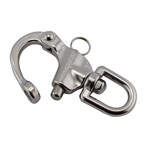 Swivel Eye Snap Shackle for Boat Rigging Sailing Boat Marine 316 Stainless Steel Pack-of-2, 87mm