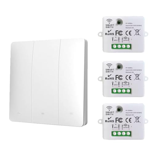 Interruttore Wireless Con Batteria - Controllo Luce Senza Fili, Portata 50m - Foto 4