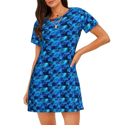 Chemise de nuit à manches courtes idéale pour vos vacances