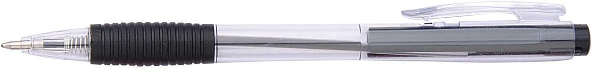 OFFICER PRODUCTS Classic Retractable Ballpoint Pens Black Pack of 50 / Line Width 0.5 mm Ball Diameter 0.7 mm Soft Feel Grip