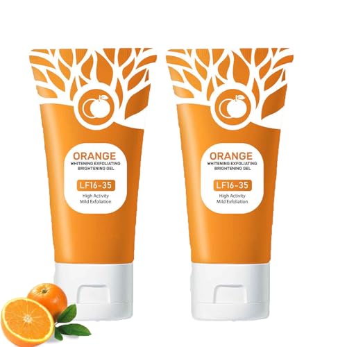 Orange Enzyme Exfoliating Gel,Gel esfoliante arancione per il viso,Gel Peeling Bio Viso E Corpo,Per una pulizia profonda dei pori (2PC, 100g)