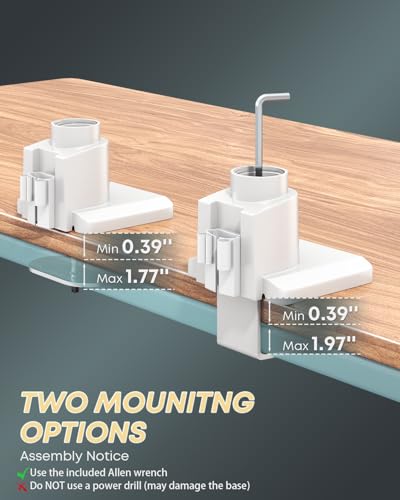 Image of Dual Monitor-Arm Heavy Duty Ultrawide - 24-57 inch Vertical Dual Monitor Mount, Adjustable Stacked Double Monitor Desk Mount Stand, Max Load 59.4 lbs (per Arm), VESA 75 /100 mm, White