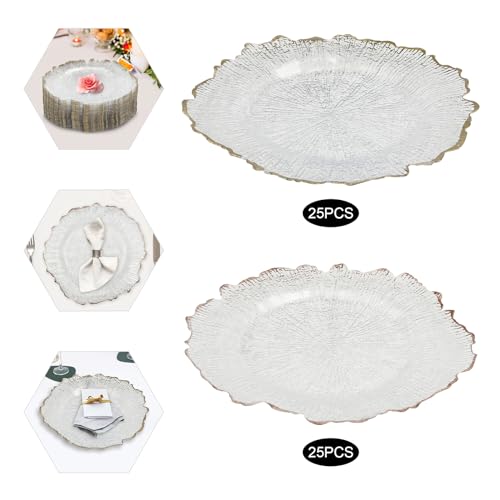 Platos decorativos dorados juego de 25 unidades miniatura 4