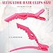 Havawish 12 Pcs Alligator Clips for Hair Styling Matte Alligator Crocodile Clips for Women Hair Sectioning(Pink)