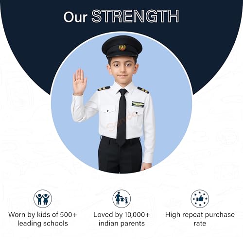 Image of Sarvda Kids Fancy Dress Costume Set | Police, Army Soldier, Pilot, Doctor, Subhash Chandra Bose & Community-Helper Outfit for Boys & Girls