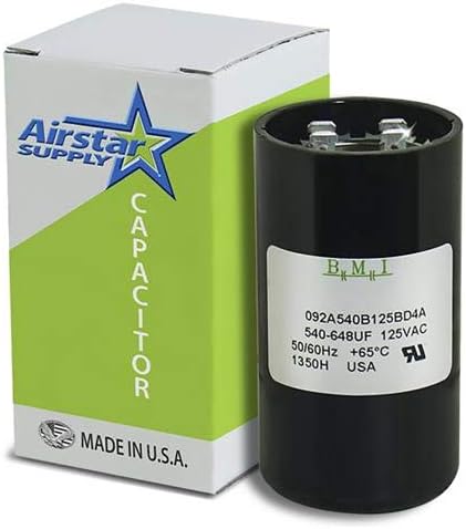 540-648 uF x 110/125 VAC - BMI Start Capacitor # 092A540B125BD4A - Made in The USA