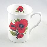 Autumn Poppy Chintz - Fine English Bone China Mug - England