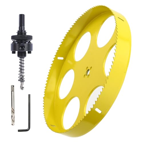 11-1/2 Inch Hole Saw with 3/8 Inch Shank Arbor, Bi-Metal