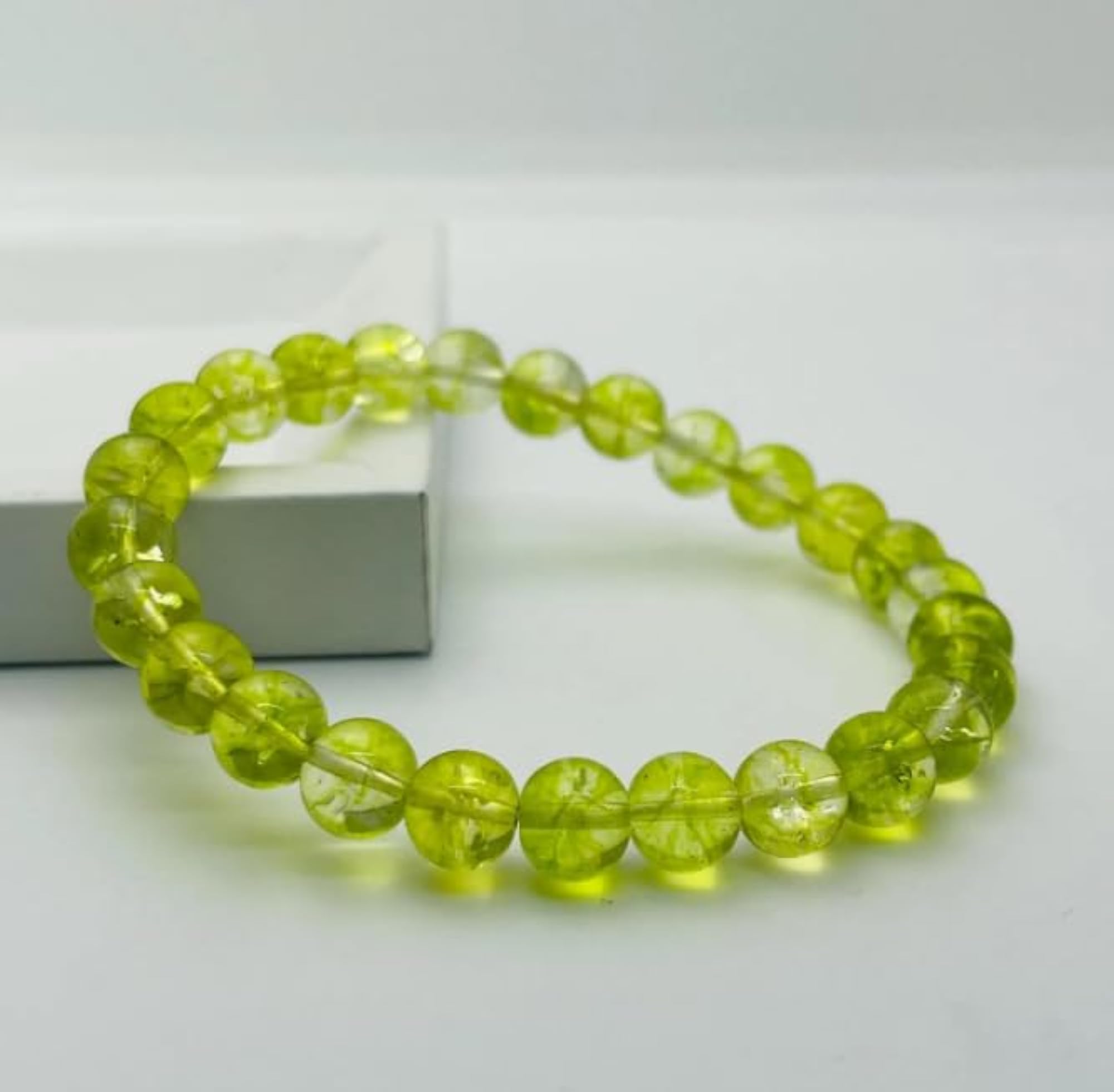 Adjustable Peridot Bracelet with Original Certified Green Stone