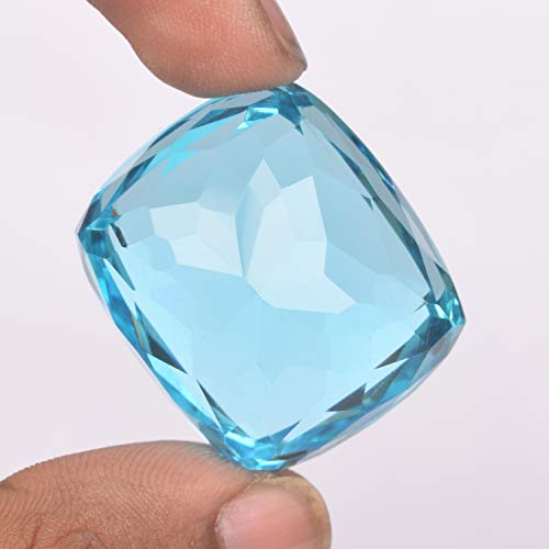 Gemhub Blue Topaz Cushion Cut Loose Gemstone #TOP4