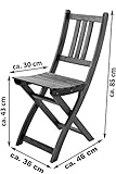 XXS Gartenstuhl Sitzmöglichkeit aus Akazien-Holz massiver Klappstuhl - 6