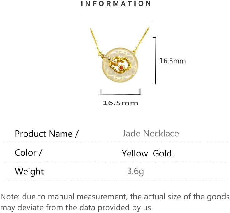 14K Gold Ruyi Hollow Pendant Necklace, Chinese-Style Moissanite Accent, Unique Jewelry for Women - Image 2