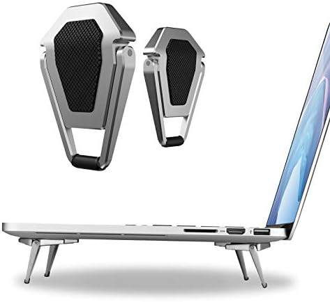 Mini Invisible Laptop Stand Pad-2Pack(4Pcs) SUNTAIHO Aluminum Cooling Computer Keyboard Mount Kickstand,Ergonomic Lightweight Laptop Desk Stand for MacBook Pro/Air, Lenovo,12-17 Inches
