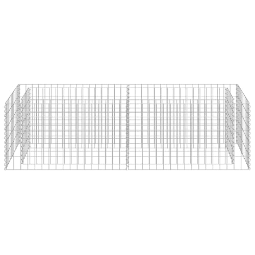 Lit surélevé en gabion robuste avec finitions en acier galvanisé