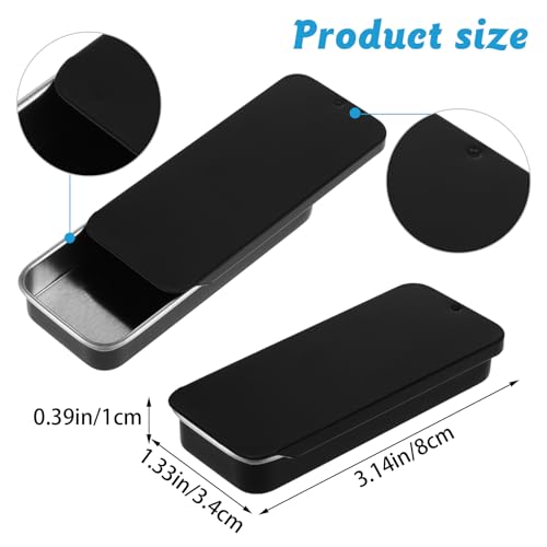Bremorou 563679_1_TZ2FUAYZ Metal Tin Box, 3Pcs Small Tin Containers Mini Tin Box Metal Slide Top Tin Containers Small Tin Box Metal Tins thumb #1