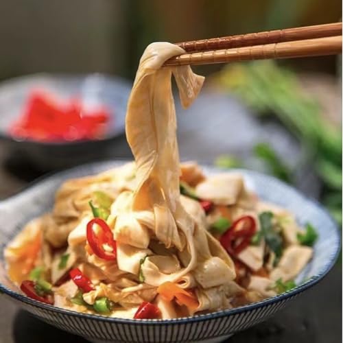 Tofu Skin,Handmade Dried Tofu Skin,Chinese Speciality Oil Tofu Skin,Vegetarian, Non-Gmo, For Cooking Cold Dishes Hot Pot Dry Mixing Frying Soup(4.86ozx2 Packs)豆腐皮