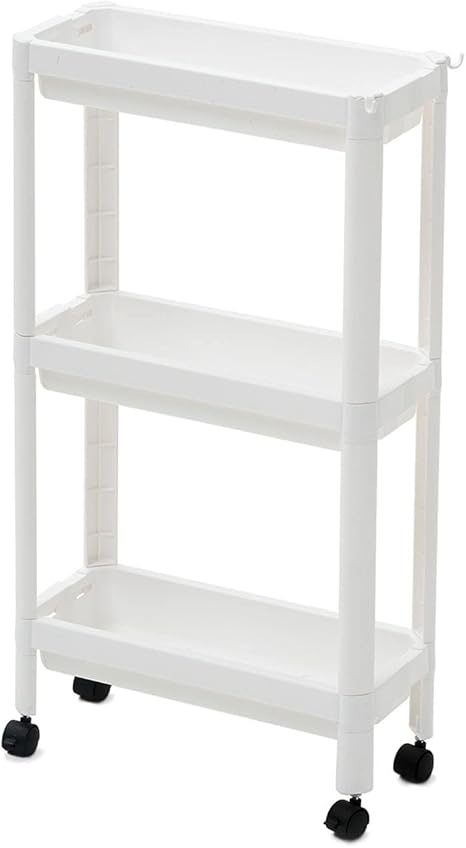 Amazon Keishinキッチンワゴン キャスター付き 14 17cm幅伸縮可能 ホーム収納カート おしゃれ 隙間収納ラック 水切りかご 物置バスケット 移動可能 取り付け簡単 工具不要 幅14 17cm 長さ40cm 三段 キッチンワゴン 収納カート オンライン通販
