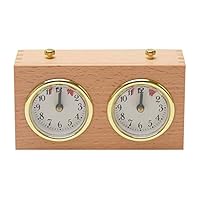 Schachuhr Timer, Schachuhren Analog Mechanischer Countdown Schachuhr Mechanisch, Analog Chess Clock, Professionelle Schachuhr, Internationaler Holz Wettbewerb Timer für Turnier Brettspiel (Retro)