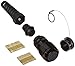 Amphenol Audio MP-4106-37S-C Straight Cable plug with socket Contacts, Black Finish, supplied complete with gold Plated solder / crimp "combo" Contacts, 37 pin