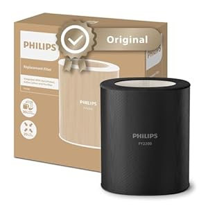 Philips Original Replacement Filter for 2200 Series AC2210, AC2220 and AC2221 Air Purifiers, HEPA NanoProtect + Active Carbon, 36 Months Lifetime, Black/White (FY2200/30)