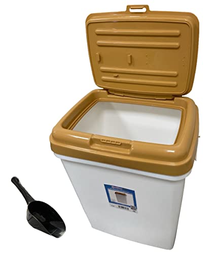 Thriving Garden Pet Food Storage Container 30 Litre Dry Cat & Dog Food Bin With Rubber Seal Lid & Scoop
