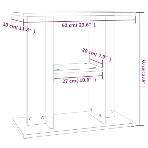 vidaXL Soporte para Acuario Madera ingeniería Roble Sonoma 60x30x60 cm - imagen 3