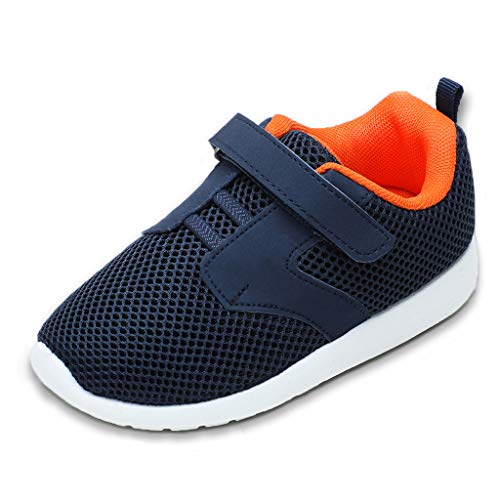 tombik Toddler Shoes Boys, Fashion Kids Sneakers, Running/Walking Shoes Navy/Orange 7 M US Toddler