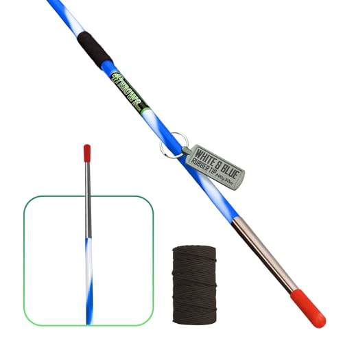 4THROWS 800g Aluminum Training Javelin for Athletes, Boys & Men — Durable 50m Practice Javelin with Sturdy Rubber Tip with Cord for Track & Field Technique Improvement