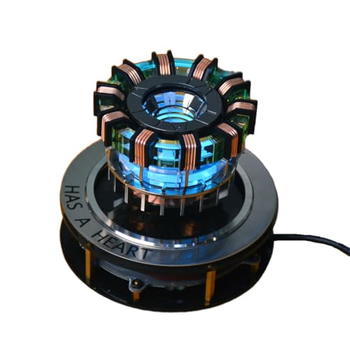 URMODELAND 1:1 MK1 Arc Reactor, Floating Rotating LED Levitation Arc Reactor Model, Electric Arc Reactor LED Floating Arc Reactor MK1 Levitating Tech Desk Ornament -Gen 2, Type 3