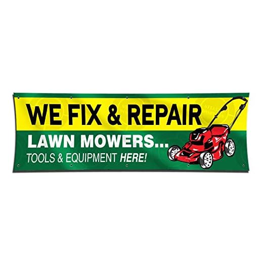 We FIX Lawn Mowers Shop Banner