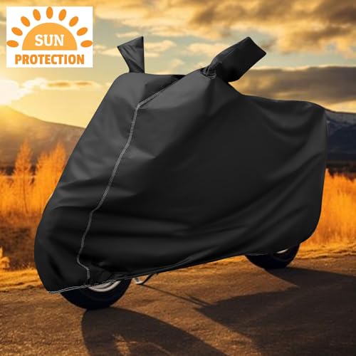 Image of Auto Hub Waterproof Bike Cover Compatible with TVS Zeppelin R Dustproof, UV Protection Two Wheeler Bike Zeppelin R Cover - Black