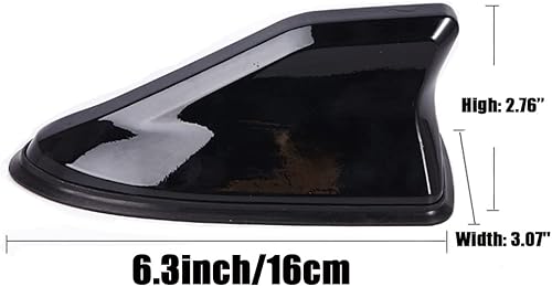 Miniatura 2 de Cubierta de antena de aleta de tiburón para Jeep Hyundai Sonata, reemplazo de antena de camión (negro)