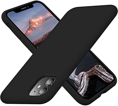 Cordking Designed for iPhone 11 Case, Silicone Ultra Slim Shockproof Phone Case with [Soft Anti-Scratch Microfiber Lining], 6.1 inch, Black