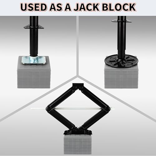Image of OULEME 12 Pack RV Leveling Blocks, Stackable Jack Blocks, Interlocking Leveling Pads with Carrying Bag, for Camper Travel Trailer, Gray