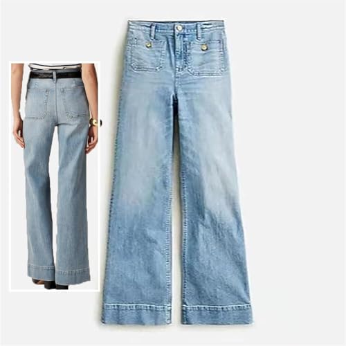 Saratily Jeans, Saratily Pants, Tummy Control Cropped Wide-Leg Jeans with Pocket, Cropped Wide Leg Jeans for Women3