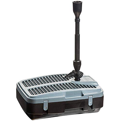 HEISSNER FA2000UV-00 34 W Verdrängungspumpe, 2000 l/h, externe Wasserpumpe, Verdrängungspumpe, Teich, Schwarz, Grau, 2000 l/h, 1,8 m