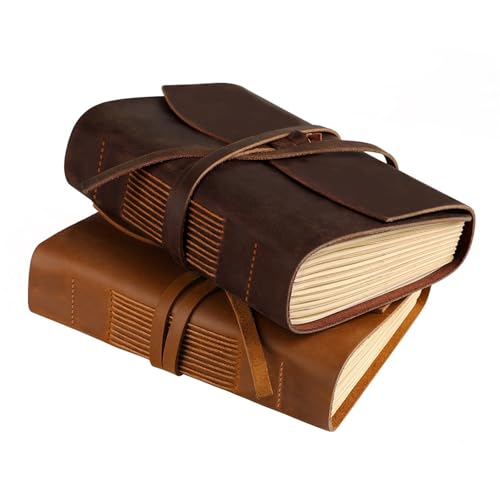 Journal cuir fait main élégant, un cadeau vintage mixte