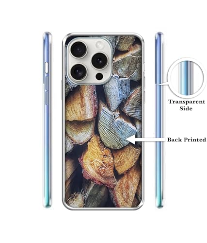 Image of Amazon Brand - Solimo Wooden Blocks Texture Printed Silicon Soft TPU Back Case Cover Compatible for Apple iPhone 15 Pro