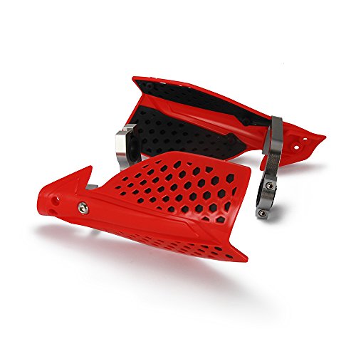 Image of Motorcycle Handguards Double Layer Protection 7 /8 inchand 11 /8 inchUniversal for TRX400 CRF300L CRF150F CRF250R 400EX XRE190 XRE300 Dirt Pit Bike ATV Off Road Motocross Red