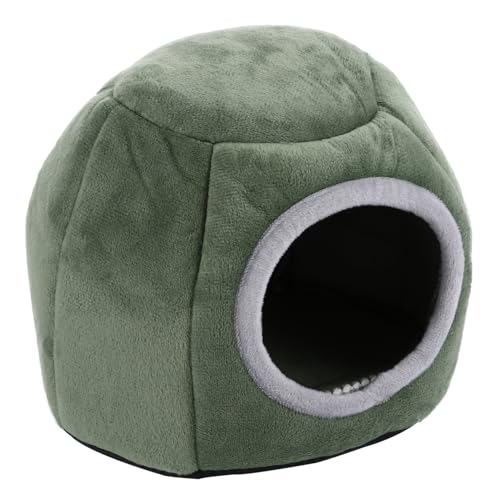 LEDMOMO ハムスターの綿の巣 フード付き 猫のバナナベッド 毛布 モルモットケージ ねずみ hamster cutegk 小さなペット用ベッド ペットベッド ショートぬいぐるみ Green
