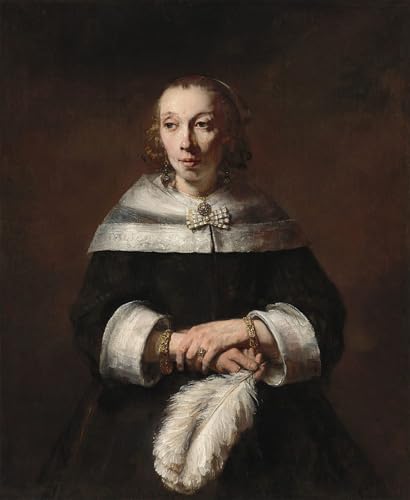 Portrait d'une dame Rembrandt grand poster pour habiller un mur