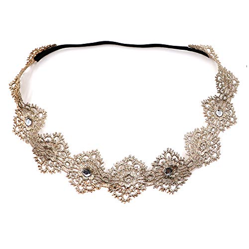 4pcs Lace Bows Baby Headbands for Baby Girl Headbands Hair Accessories - Soft Elastic Flower Bows Hair Band3